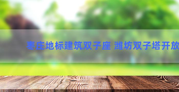 枣庄地标建筑双子座 潍坊双子塔开放时间